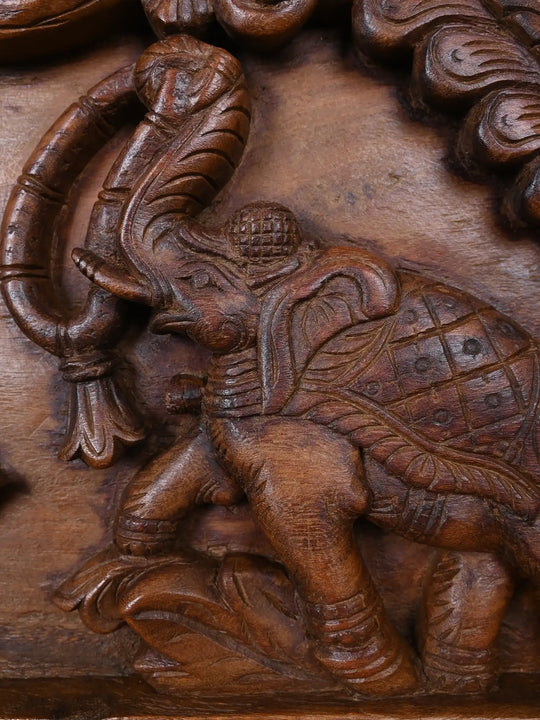 41" Floral Gaja Ganesh With Annam Panel