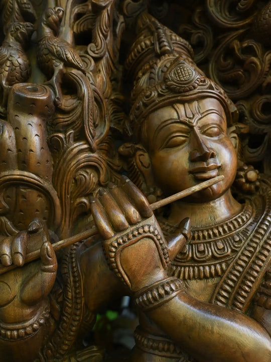 7Ft Jaliwork Krishna’s Melody and Radha’s Grace Captured