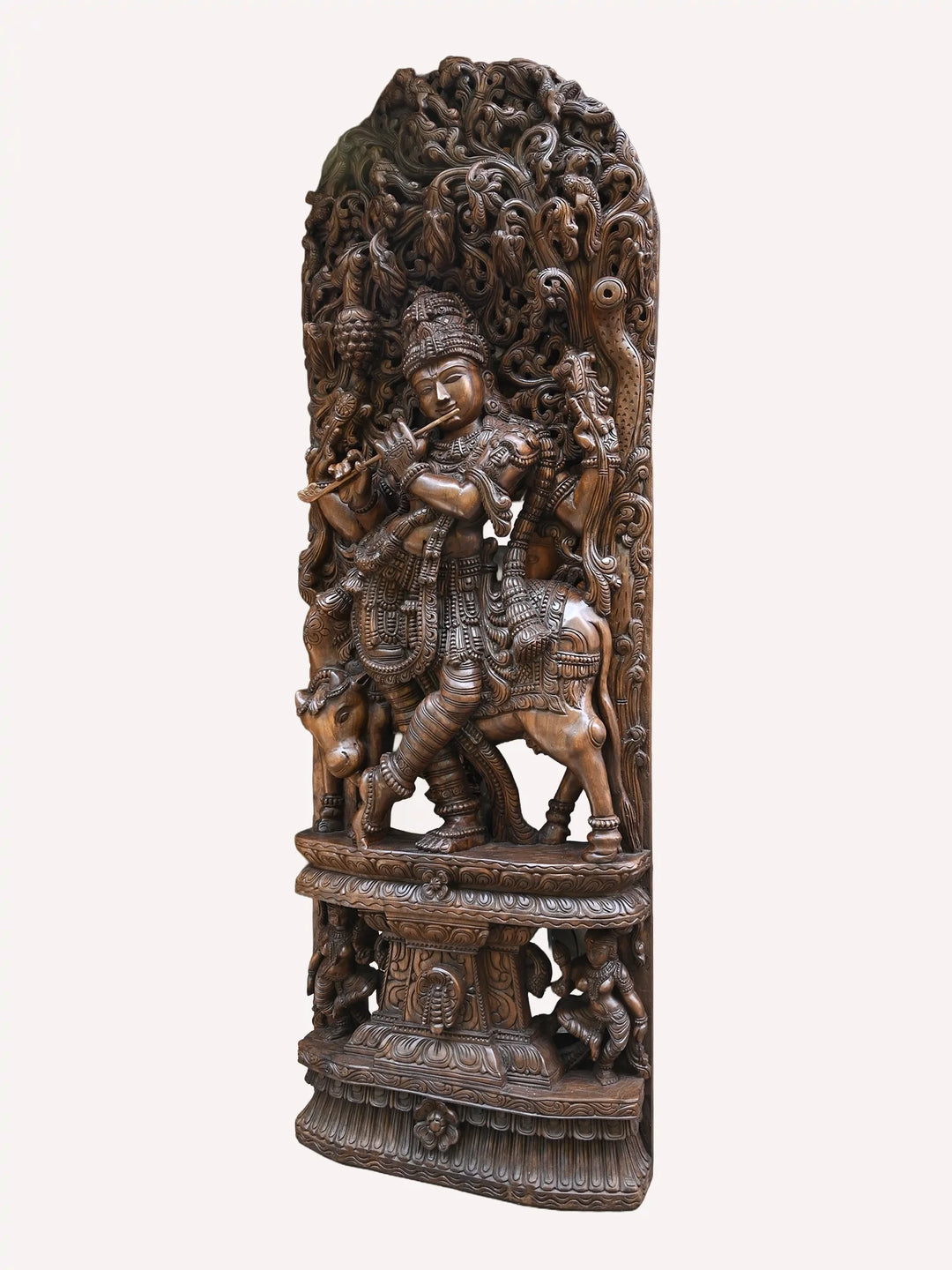 Wooden Lord Krishna Jaliwork
