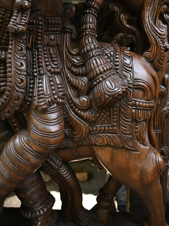 Lord Flute Krishna With Cow Under the Kadamba Tree 74"