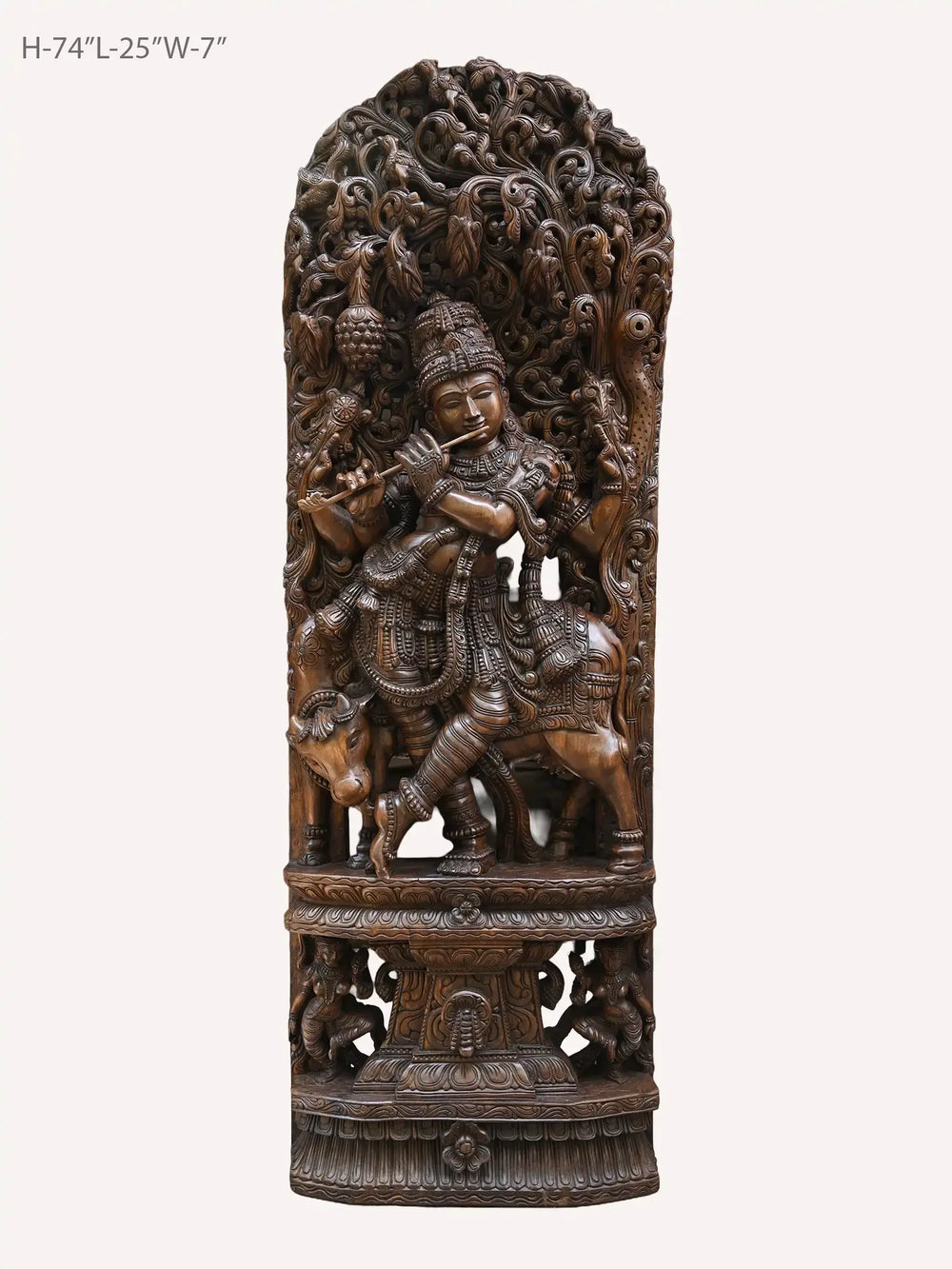 Wooden Lord Krishna Jaliwork