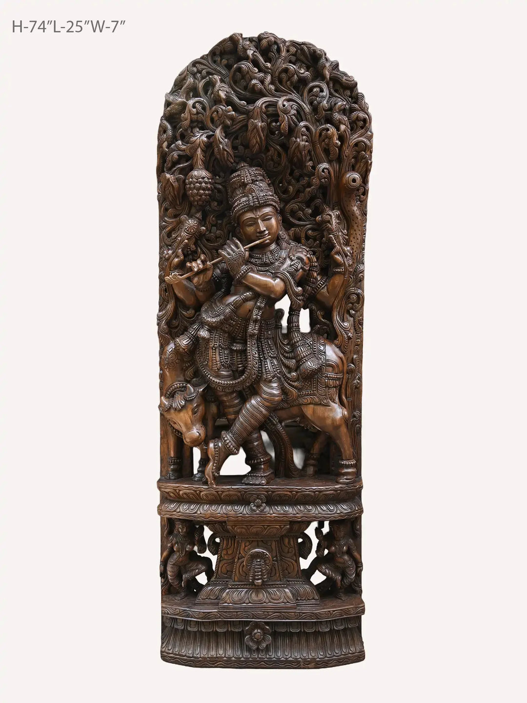 Wooden Lord Krishna Jaliwork