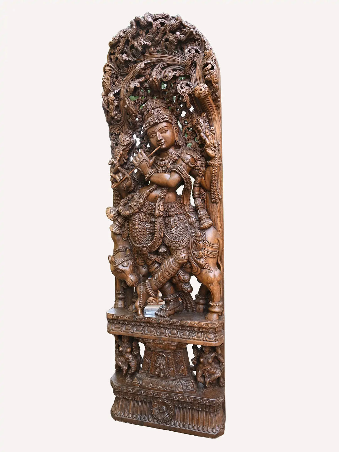 Wooden Lord Krishna Jaliwork