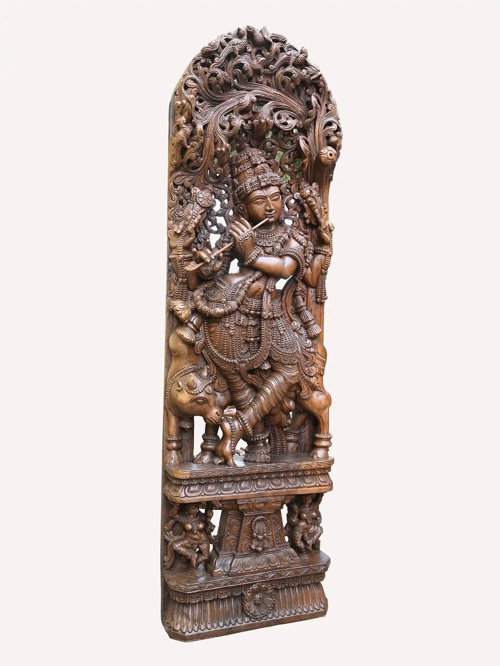 Wooden Lord Krishna Jaliwork
