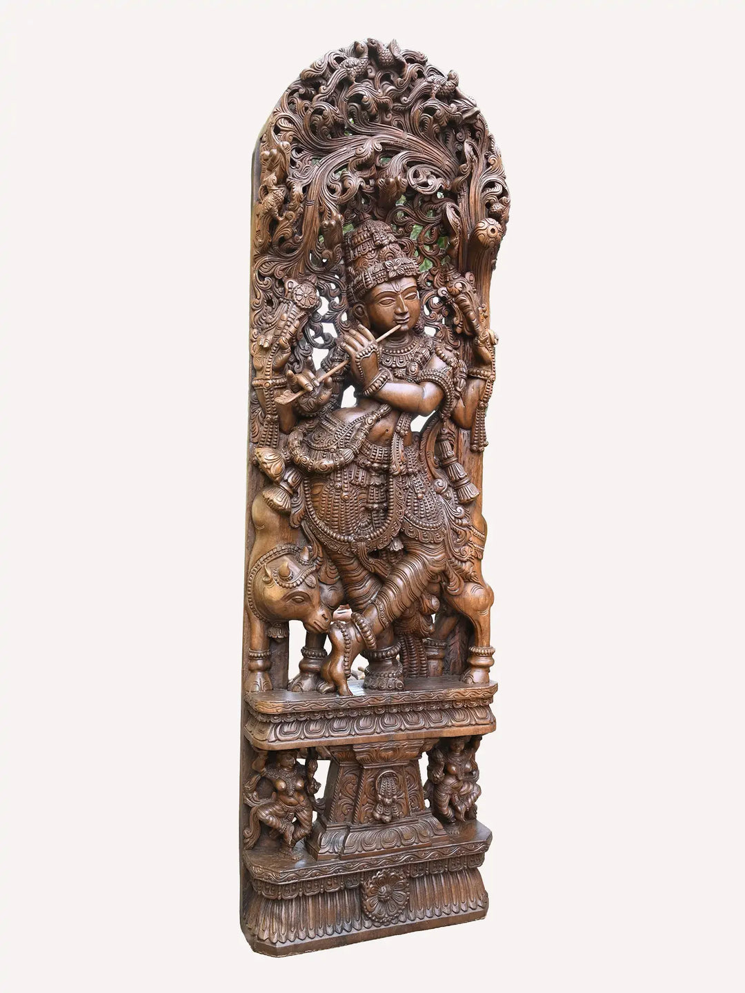 Wooden Lord Krishna Jaliwork
