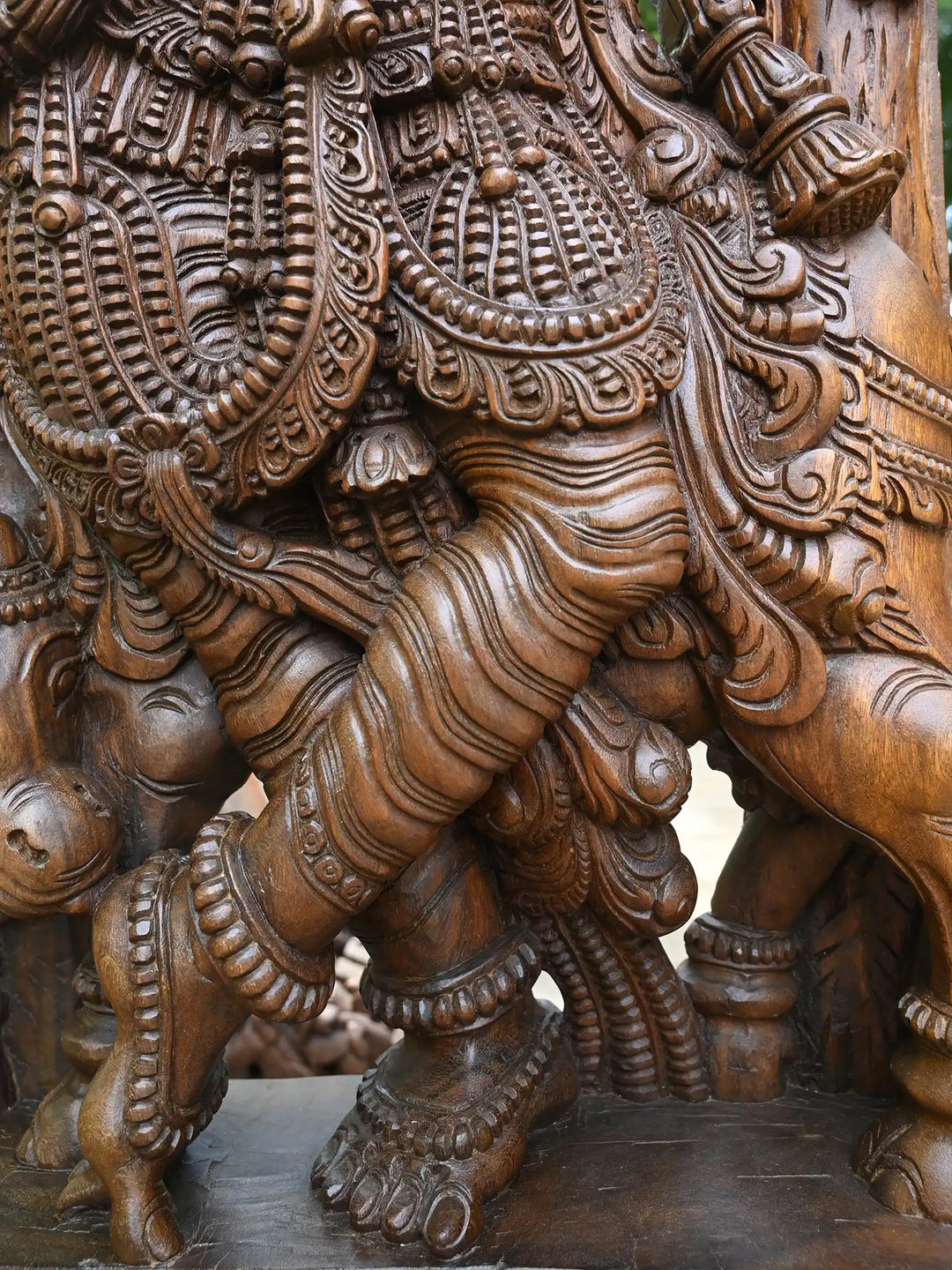 80" Jaliwork Lord Krishna With Cow