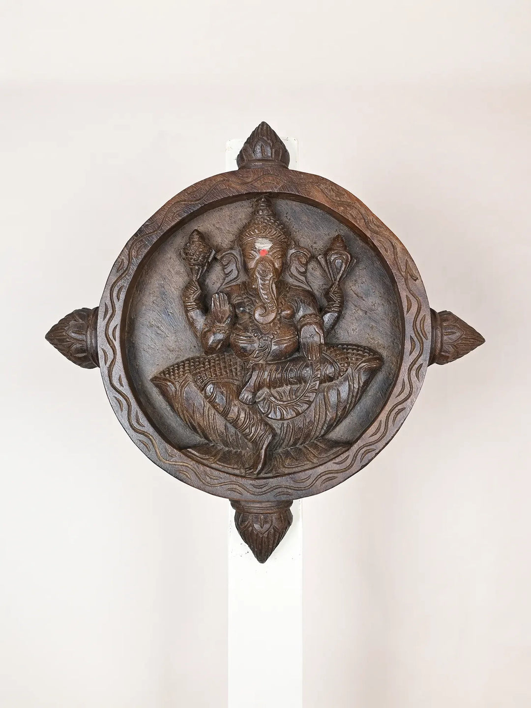 Lord Ganapathi wooden wall frame