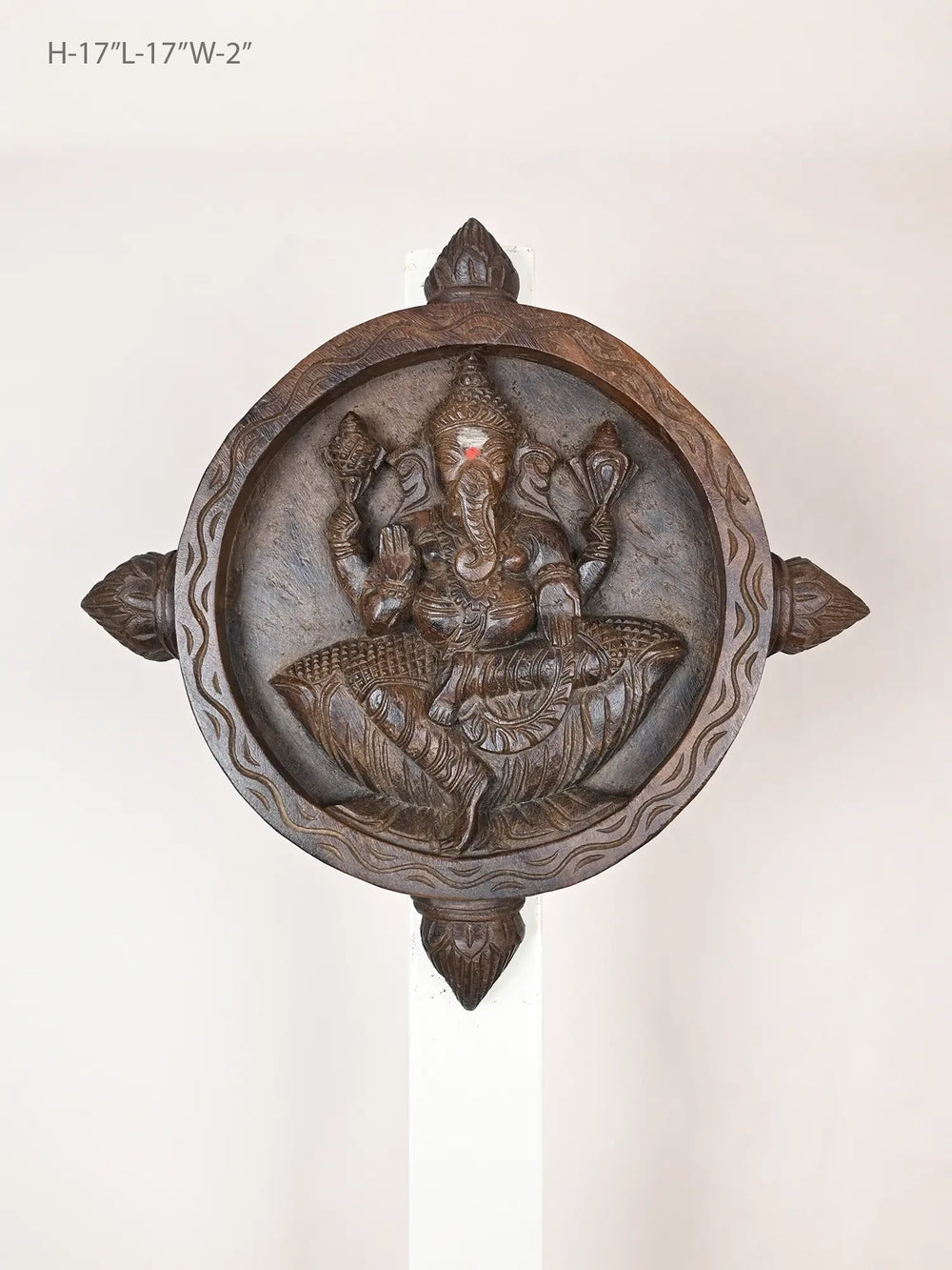 Lord Ganapathi wooden wall frame