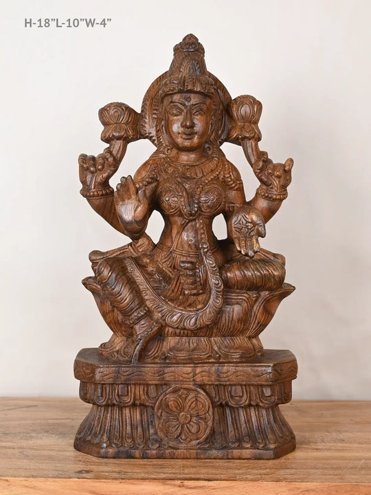 Wooden Lakshmi idol