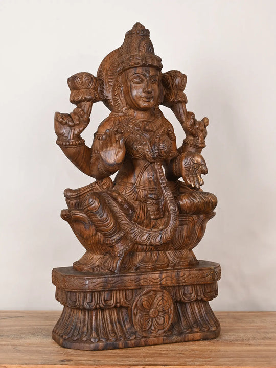 Wooden Lakshmi idol