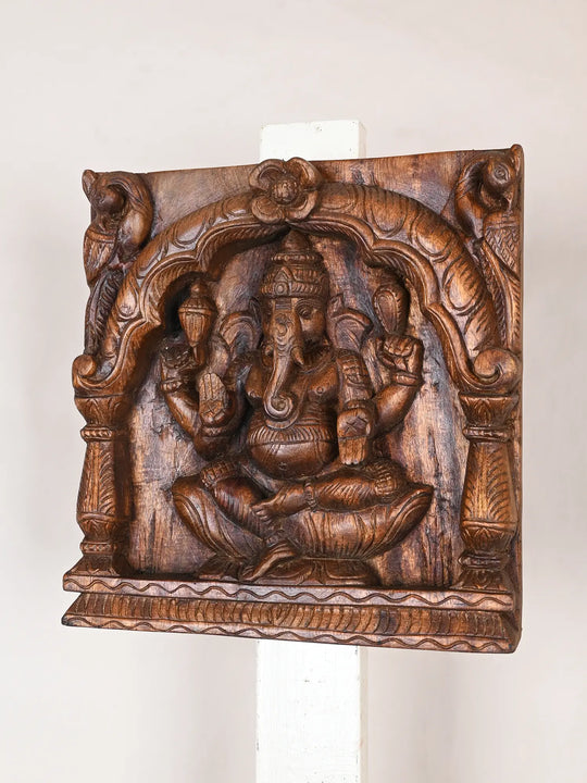Wooden Vinayaka wall mount