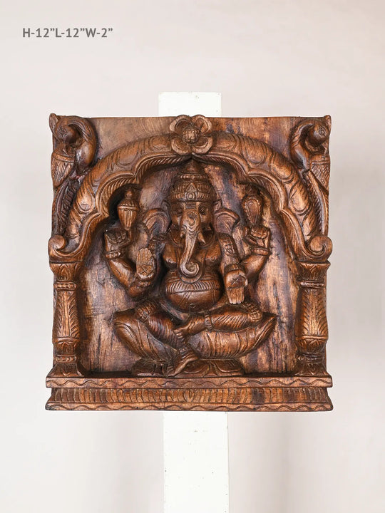 Wooden Vinayaka wall mount
