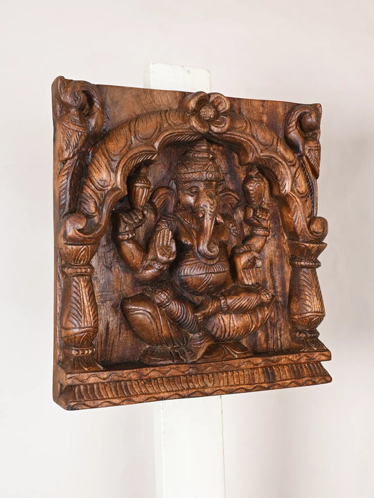 Wooden Vinayaka wall mount
