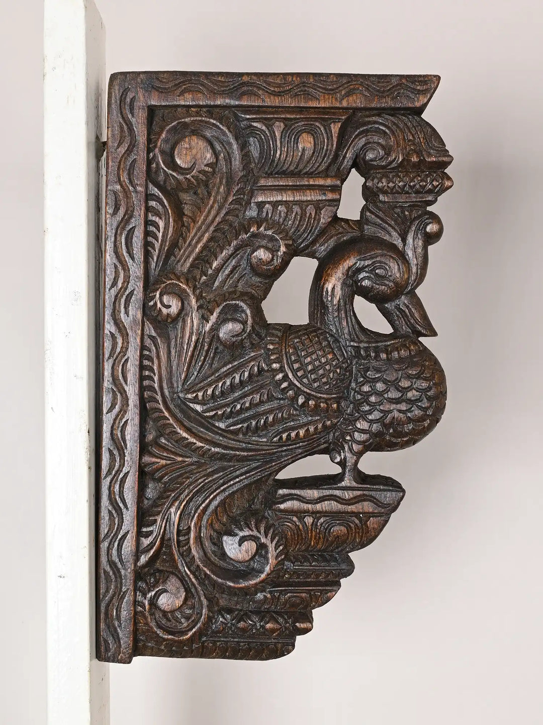 Pair Of Hand- carved Hamsa Wall Braackets 12"