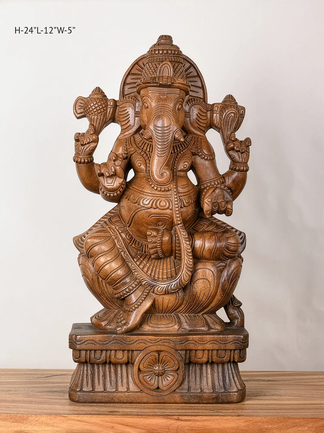 Wooden ganesh idol