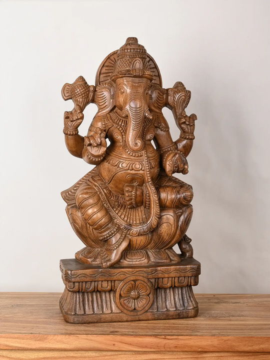 Wooden ganesh idol