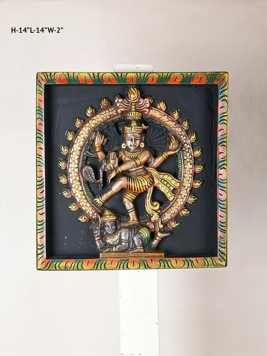 Wooden Nataraja wall mount 
