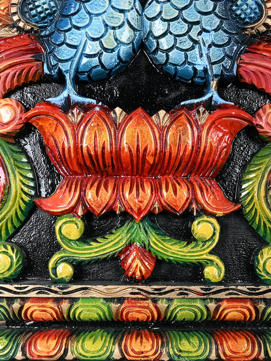 Traditional Twin Annam Wooden Brackets 18"