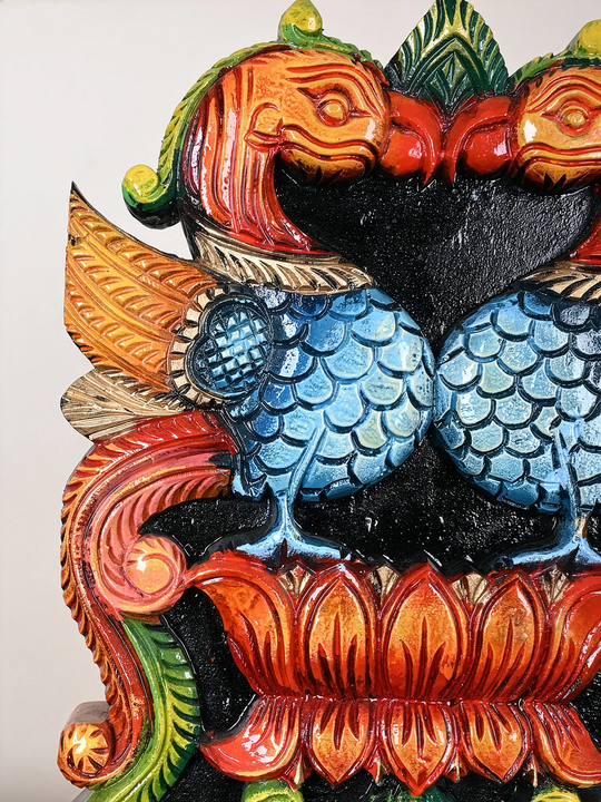 Traditional Twin Annam Wooden Brackets 18"