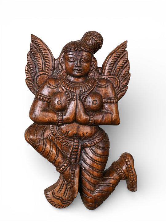 Wooden Gandharvas Wall Brackets (Pair) 12"