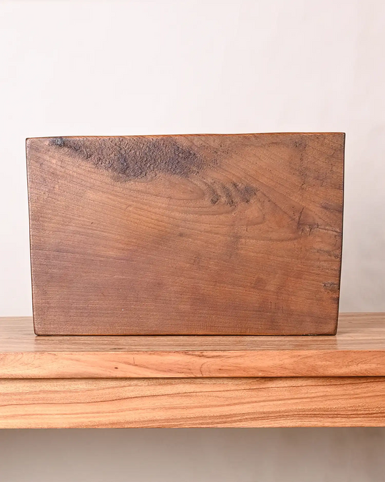 Gajalakshmi Wooden Panel – Goddess of Prosperity Flanked by Celestial Elephants 10"