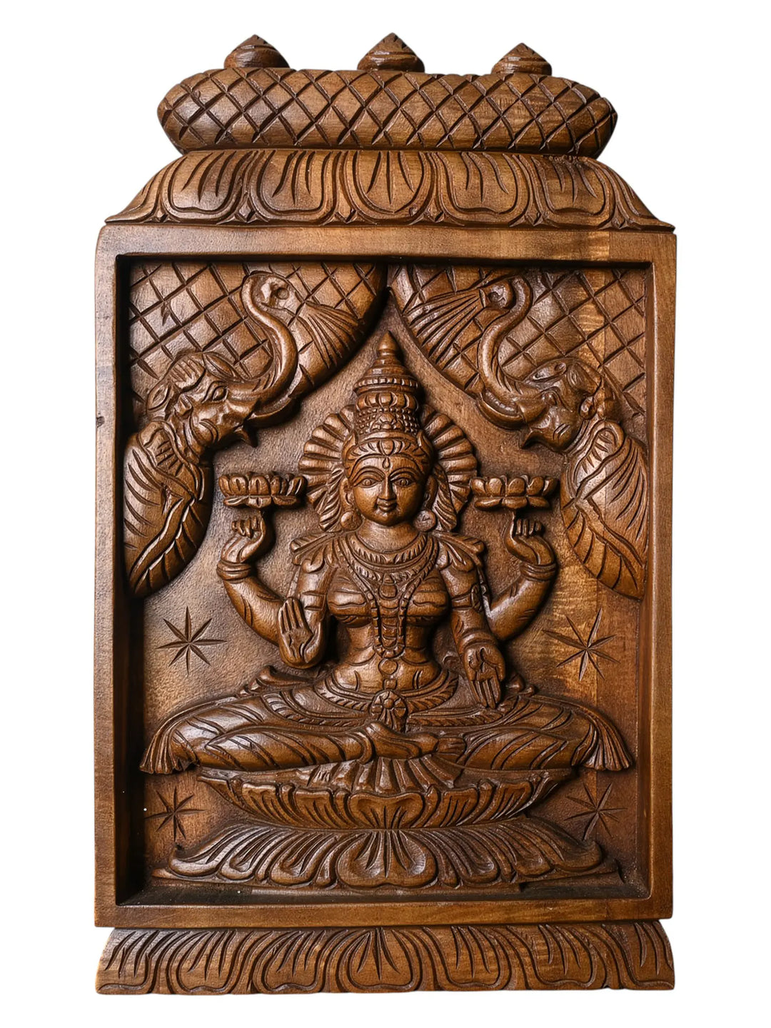 Wooden Gjalakshmi wall mount panel 
