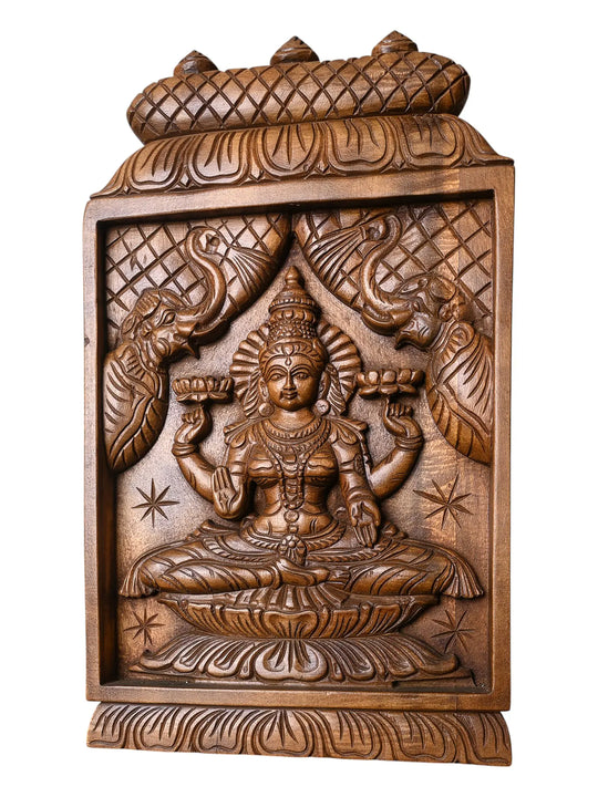 Wooden Gjalakshmi wall mount panel 18"