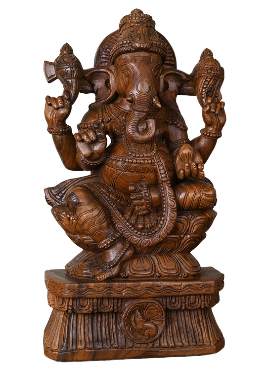 wooden vinayaga statue