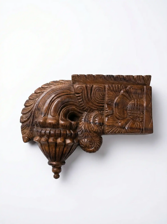Temple Style pair of Wooden Bodhil Wall brackets 10"