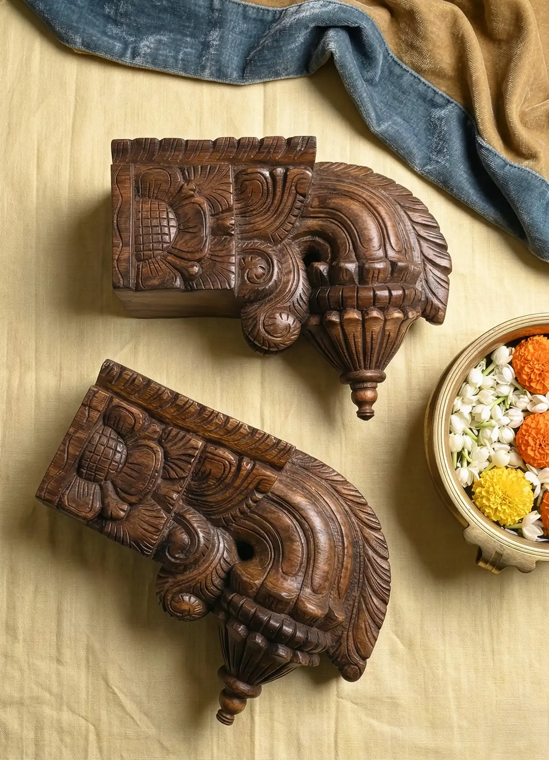  Wooden Bodhil Wall brackets 10"