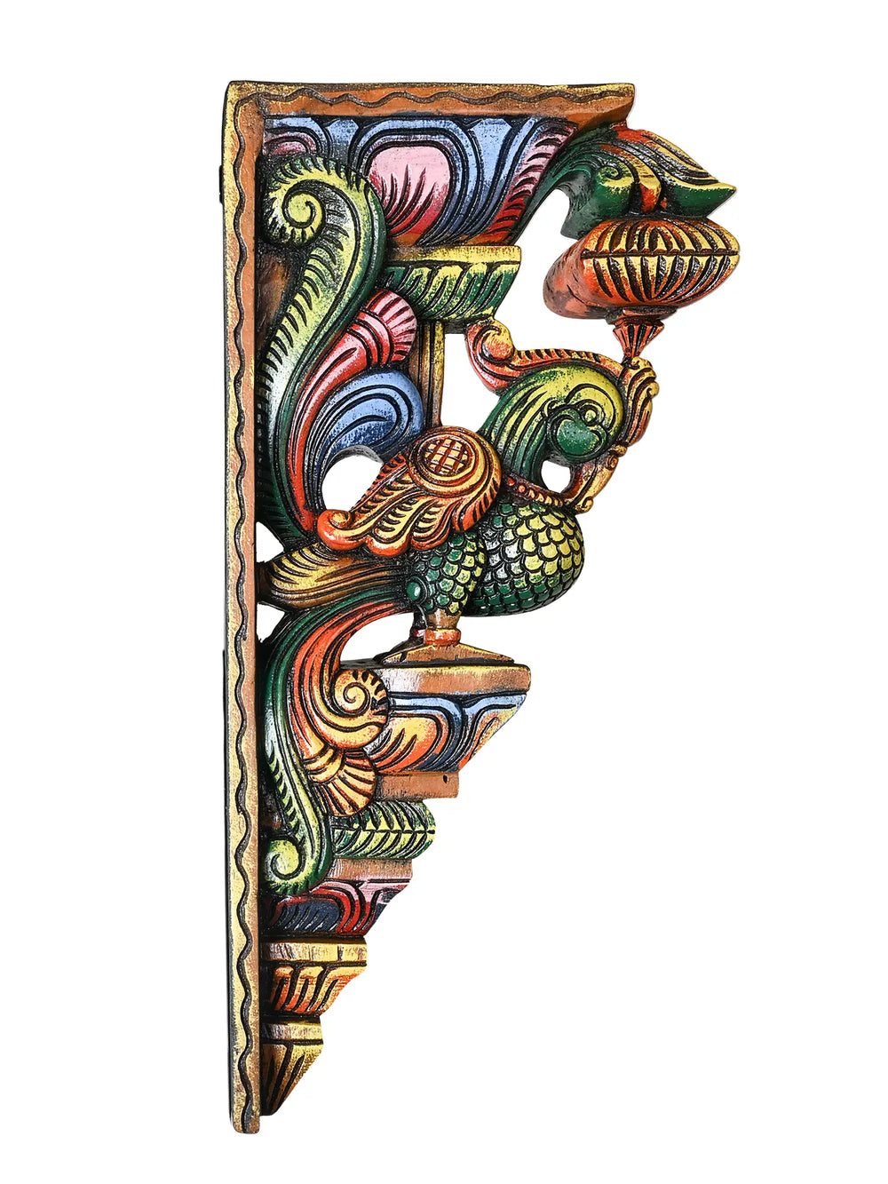 Wooden Pair of Hamsa Wall Brackets 18"