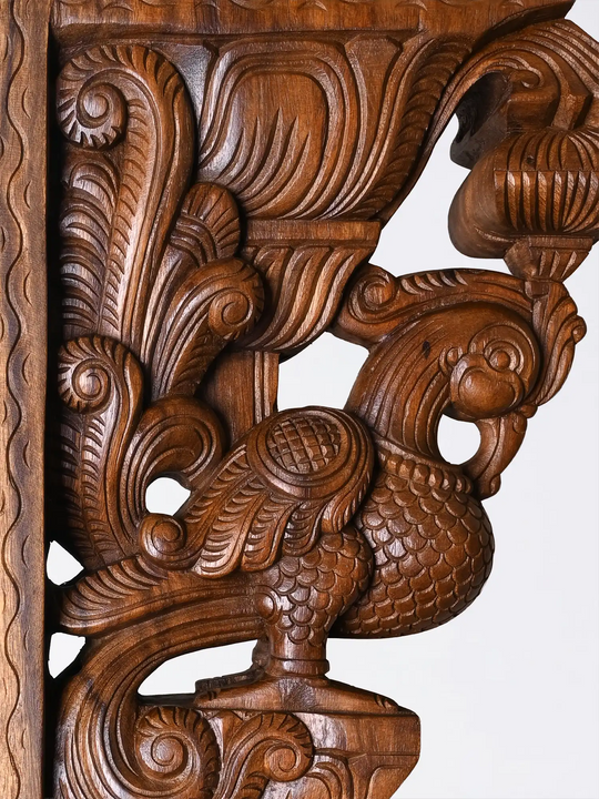 Artistic Wooden Hand crafted Hamsa(Annam) Wall mount Brackets(pair) 24"