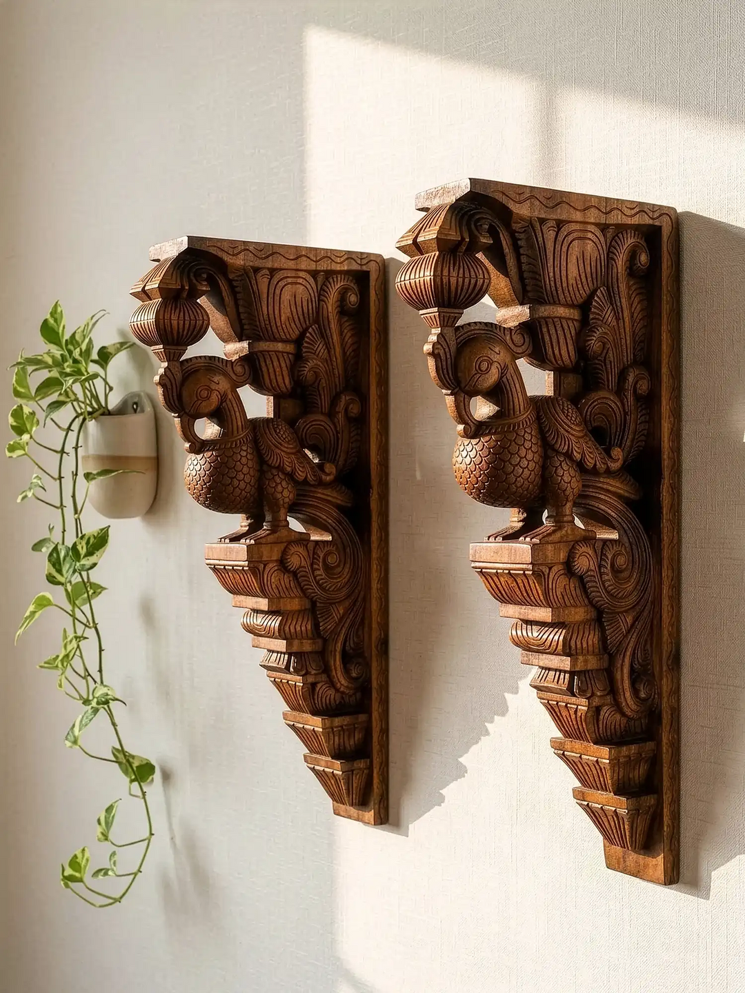 2Ft wooden hamsa wall brackets