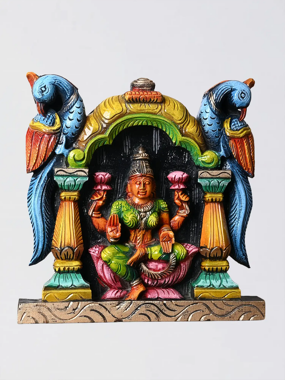 12" Wooden Lakshmi Wall Mount