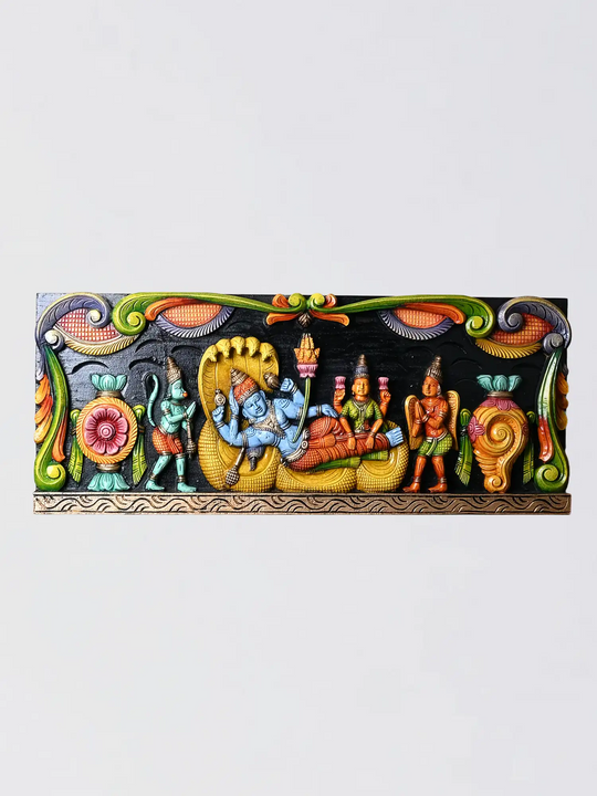 Wooden Ranganathar Wall Hanging Panel