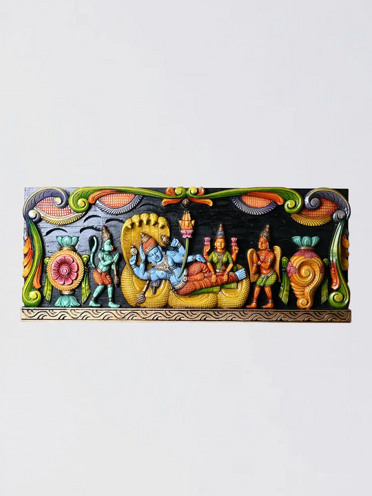 Wooden Ranganathar Wall Hanging Panel