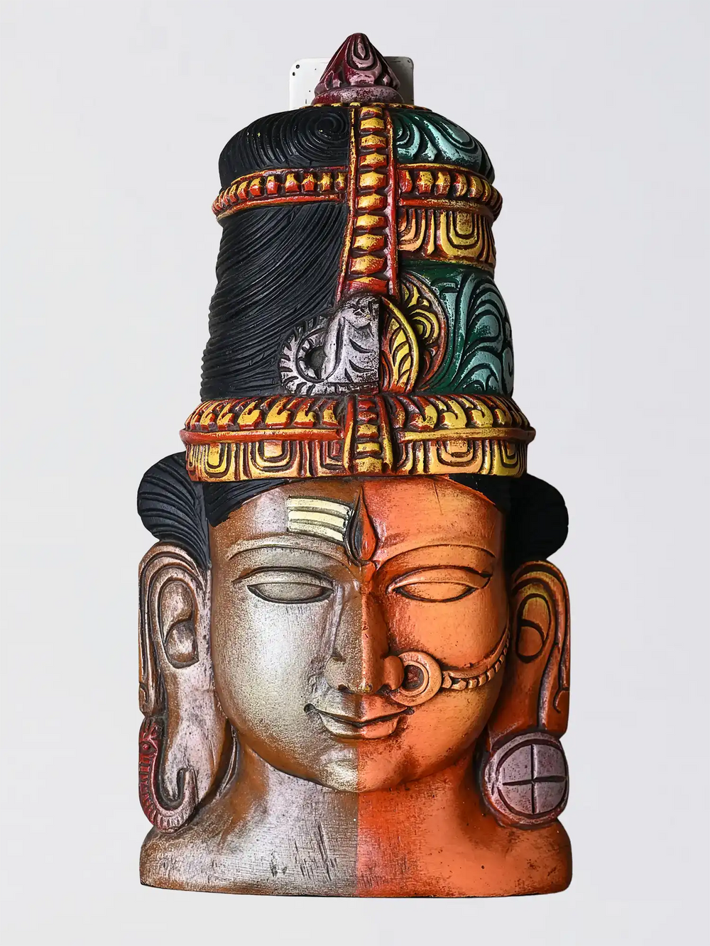 Arthanareeswarar Wood Face Mask