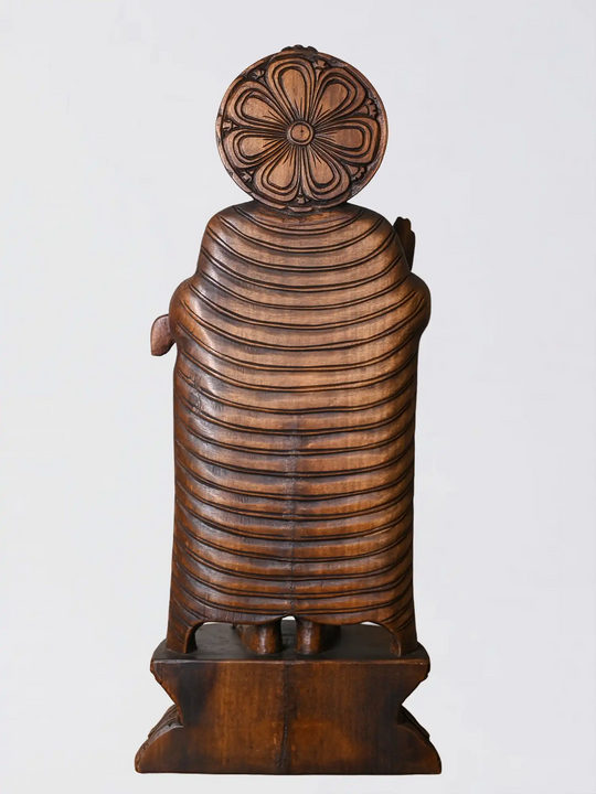 Wood handmade Buddha Statue 36 Inch – Premium Standing Buddha for Home & Office Decor