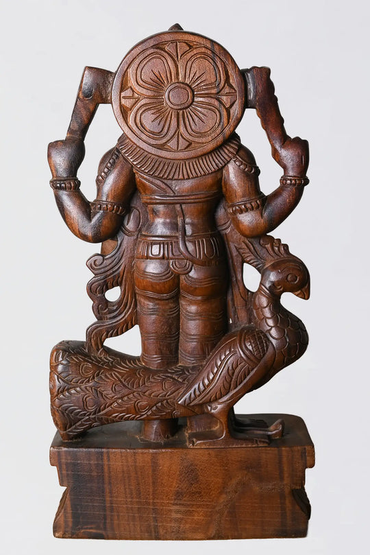 Wooden god statue Murugar 24 inch premium handicraft