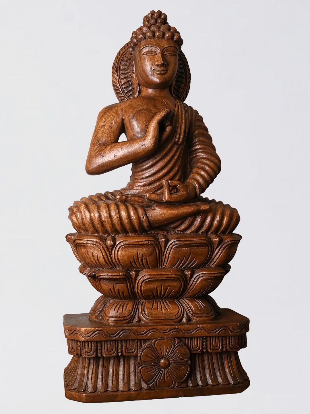Buddha wooden sculpture for home decor India
