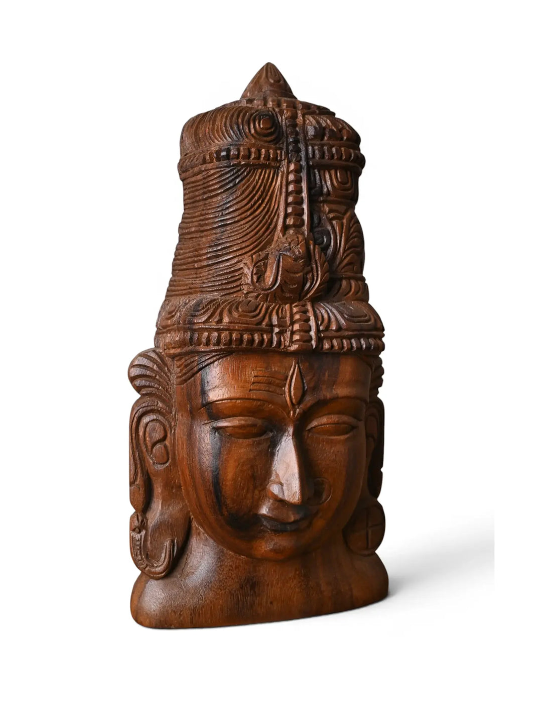 Rustic wooden Shiva wall art for living room