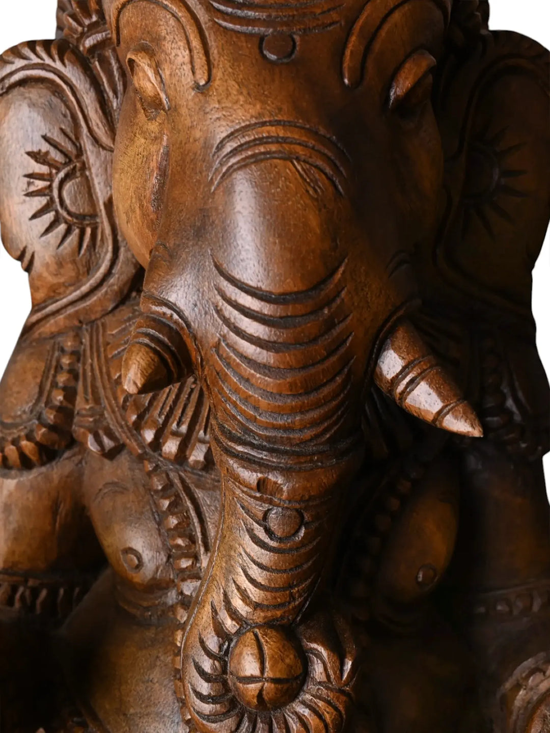antique wooden ganesha