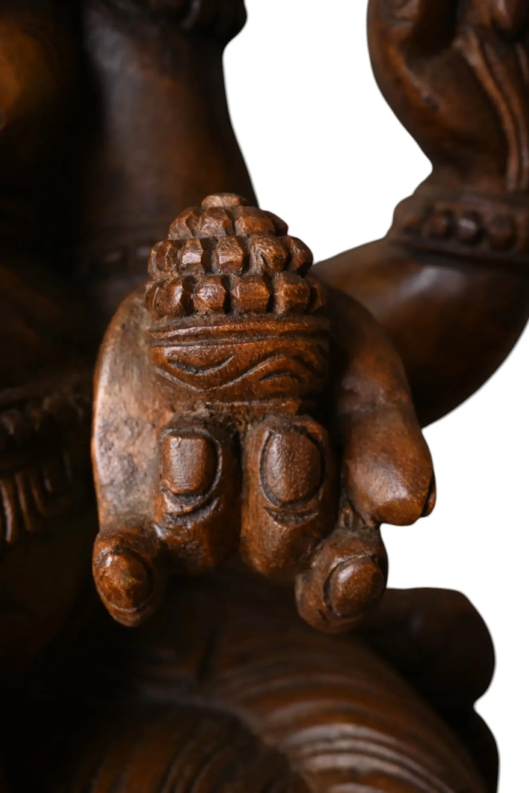 Hand-crafted Wooden Ganesha Statue for Home Décor & Temple - Divine Ganpati Idol