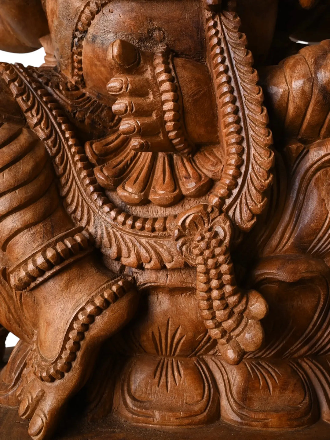 Wooden Ganesha Statue – Hand Carved Ganpati Idol for Home & Pooja.36''