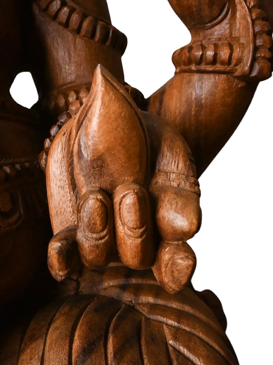 Wooden Ganesha Statue – Hand Carved Ganpati Idol for Home & Pooja.36''