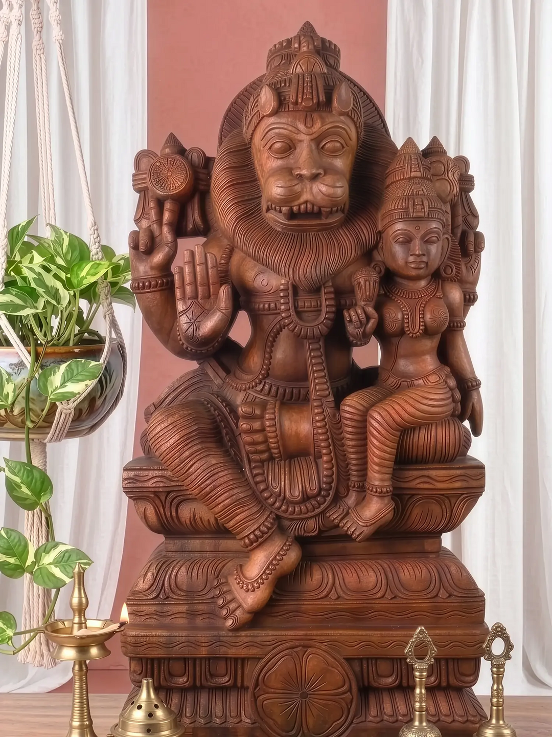 Hand carved wooden sculpture