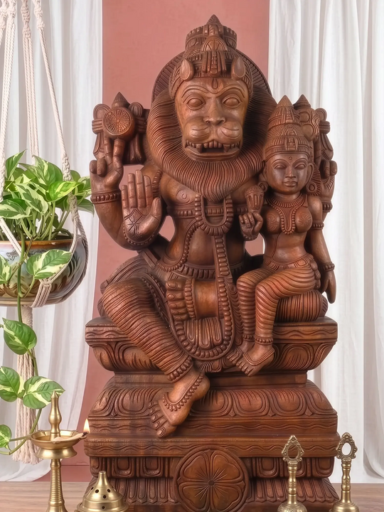 Hand carved wooden sculpture