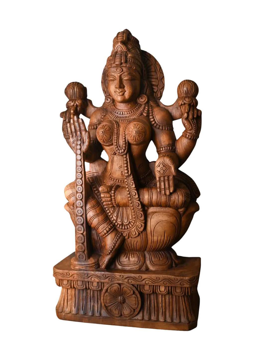 Divine Lakshmi statue symbolizing prosperity and abundance