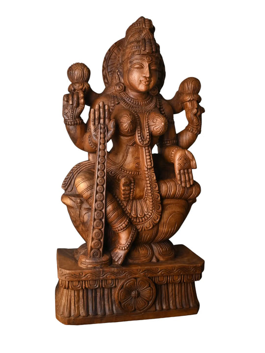 Beautifully carved Lakshmi idol for home and office decor