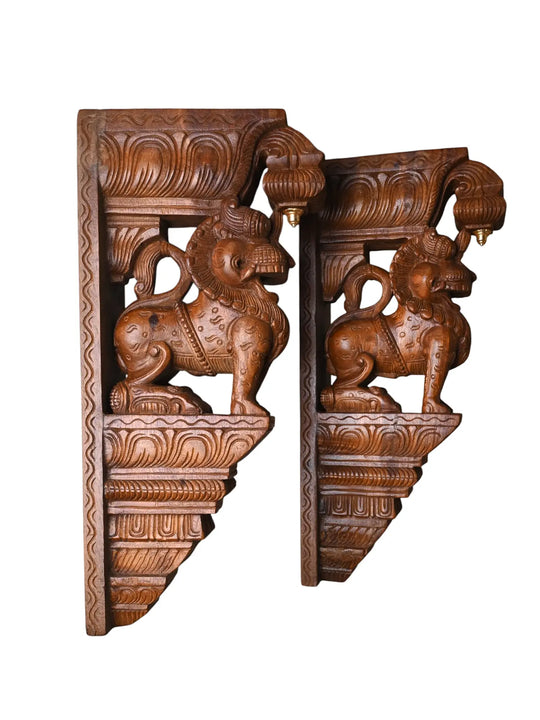 Temple Style Yaali Wooden Shelf Brackets